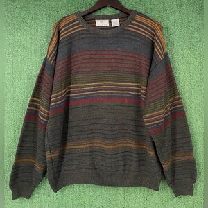Vintage 90’s Farah Colorful Striped Patterned Sweater Men’s Size XL